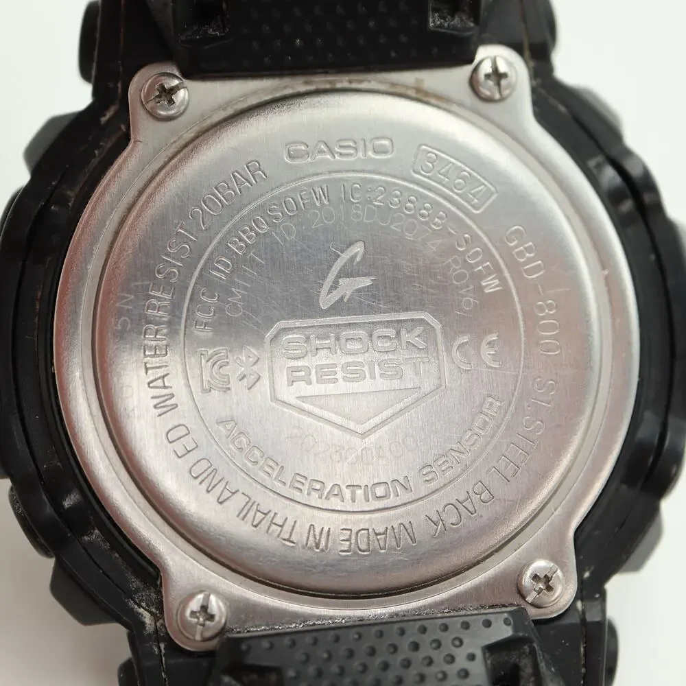 Casio G Shock GBD-800 Black Step Tracker 50mm Watch Bluetooth w New Battery